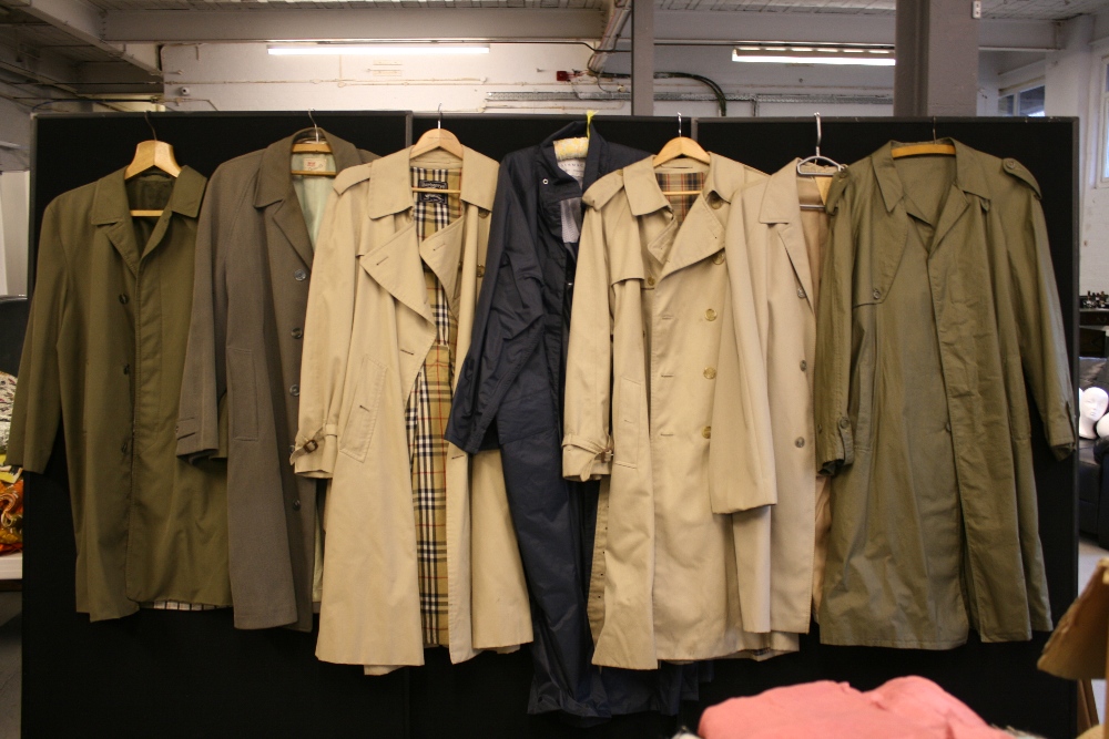 VINTAGE OVERCOATS - a collection of 7 overcoats to include the makes Burberry's, Dunn & Co (2),