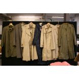 VINTAGE OVERCOATS - a collection of 7 overcoats to include the makes Burberry's, Dunn & Co (2),