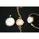 WATCHES - 2 ladies 9ct wrist watches c.