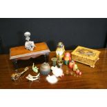 MIXED LOT - a mixed lot to include a miniature mahogany apprentice piece table,