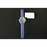MZI WATCH CO - large dial MZI "Miletus Eclipse Diamond" Automatic watch with blue dial featuring