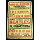 BEATLES ORIGINAL 1963 CONCERT POSTER - advertising their performance at the Abergavenny Town Hall