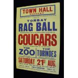 TORBAY RAG BALL - Original poster for th