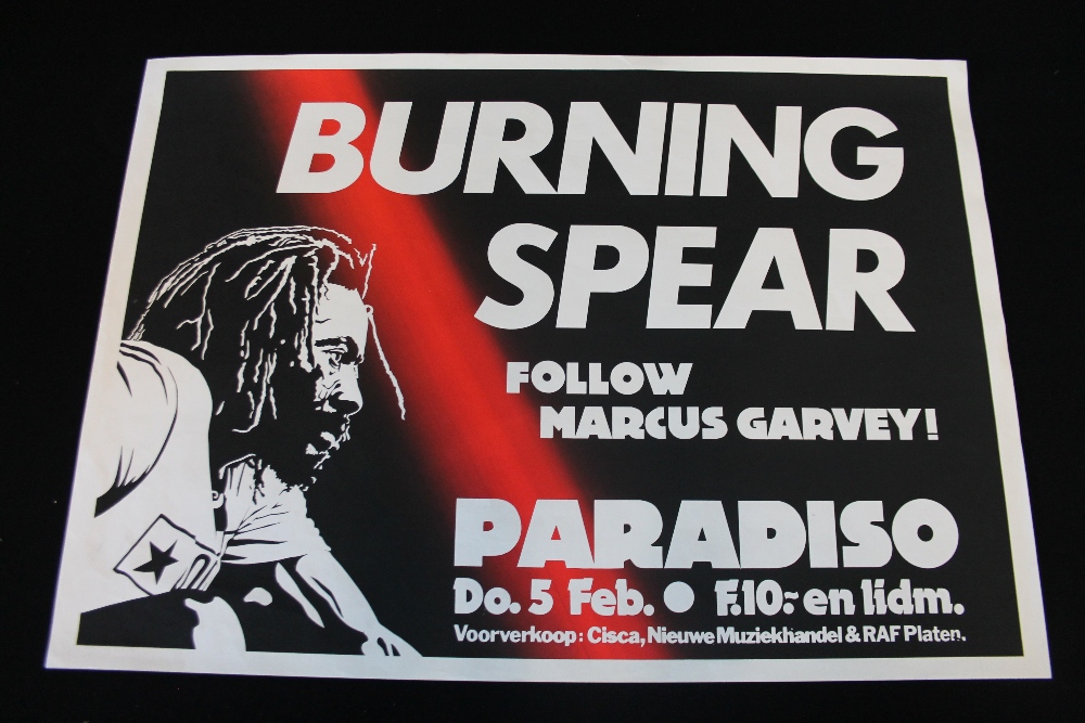 BURNING SPEAR - Poster from the 1981 sho