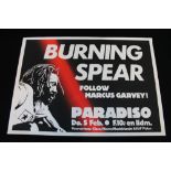 BURNING SPEAR - Poster from the 1981 sho