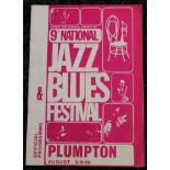 1969 BLUES FESTIVAL PROGRAMME - 9th Jazz