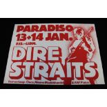 DIRE STRAITS - Bright red screenprinted