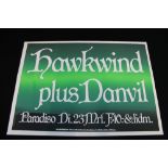 HAWKWIND - Poster from the band's 1982 s