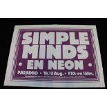 SIMPLE MINDS - Big and bold poster for t