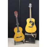 GUITARS - two guitars to includean Encore M.ENC44 by John Hornby Shewes & Co and an Epiphone M.