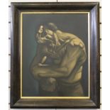 PETER HOWSON - Peter Howson Left 'Fighter 1' painting c1993.