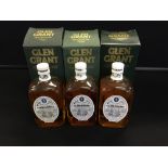 WHISKY - GLEN GRANT - 3 bottles of Gen Grant 8 Year Old Highland Malt Whisky in original boxes c.