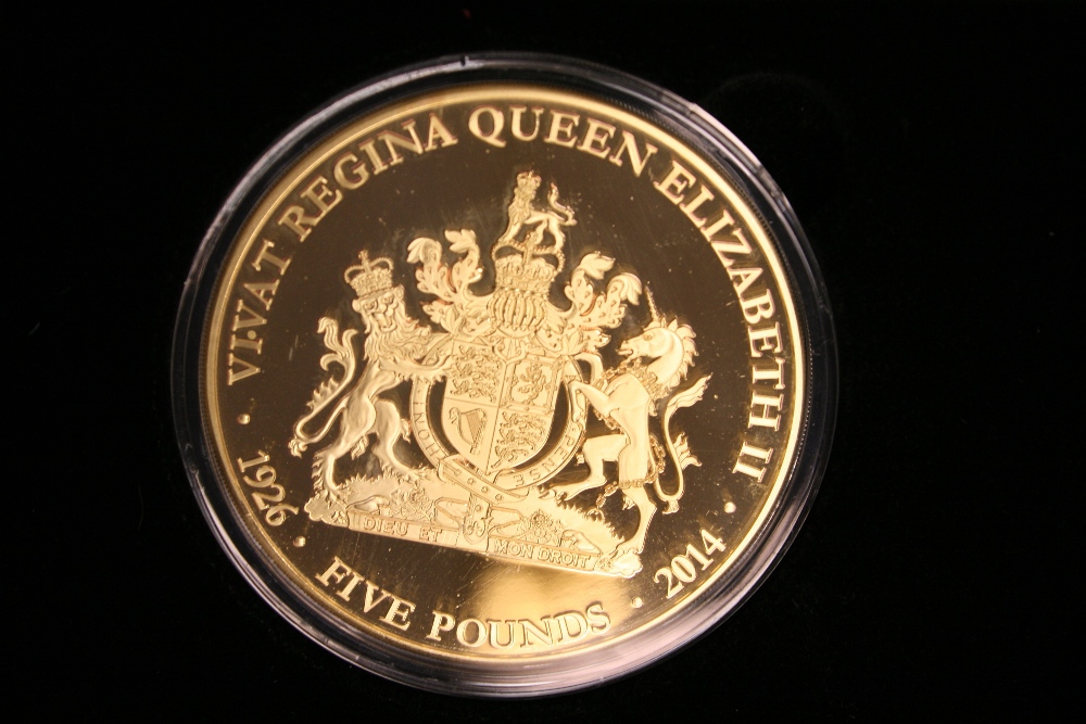 £5 PROOF COIN - The Queen's 88th Birthday Supersize 65mm £5 proof coin boxed with certificate of - Image 3 of 3