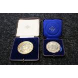 ROWING MEDALS - two boxed John Pinches,