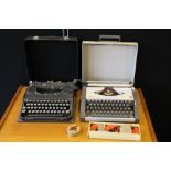 TYPEWRITERS - two vintage typewriters to include a Bar-Lock in original case and Olivetti