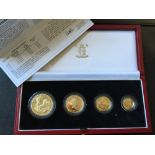 1997 GOLD BRITANNIA SET - Royal Mint gold proof four coin set to include £100 one ounce coin,