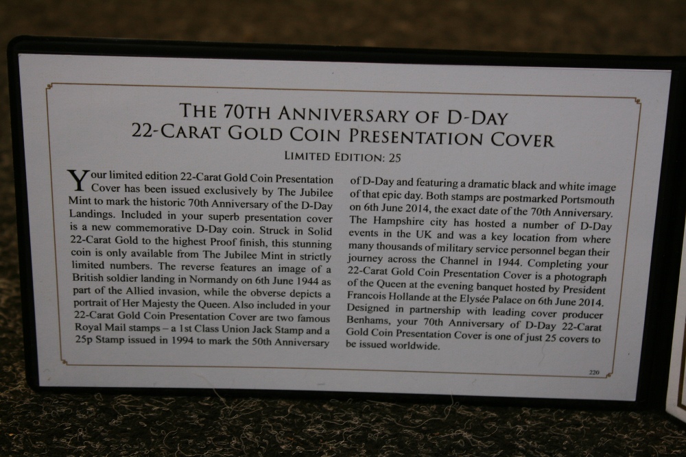 D-DAY LANDING PRESENTATION COVER - The 70th Anniversary of D-Day 22-Carat gold coin presentation - Image 3 of 3