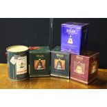 WHISKEY - BELLS - a collection of 5 boxed porcelain sealed decanters of Scotch Whiskey to include