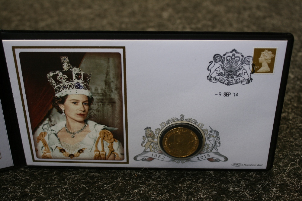 BRITANNIA COMMEMORATIVE COVER - The Queen Elizabeth II gold Britannia commemorative cover issued by - Image 2 of 3