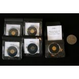 WW1 CENTENARY COIN - 5 The Centenary of World War I solid gold coins in original,