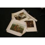 LIVERPOOL & BRISTOL MUSEUM PRINTS - a collection of 6 oil painting prints reproduced on canvas by