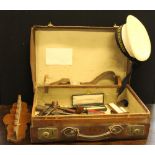 GENTLEMAN'S LOT - a collection of items within a vintage suitcase to include a H.M.