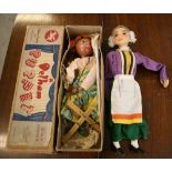PELHAM PUPPET - a boxed Pelham puppet of a gypsy girl and a second puppet of a female figure.
