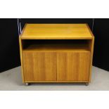 RECORD CABINET - a Gibbs furniture record cabinet serial number 2091 475.