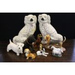 ANIMAL CERAMICS - a collection of 11 ceramic and decorative animals to include a Slamina nodding