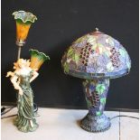 LAMPS - 2 lamps to include a lady from the Leonardo Collection standing at 52cm and an F.F.