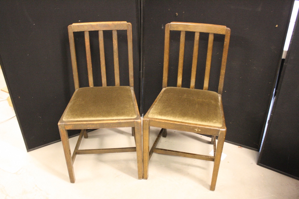 CHAIRS & TABLES - a pair of dark wood chairs and two gate legged tables, one with scalloped edging. - Image 4 of 4