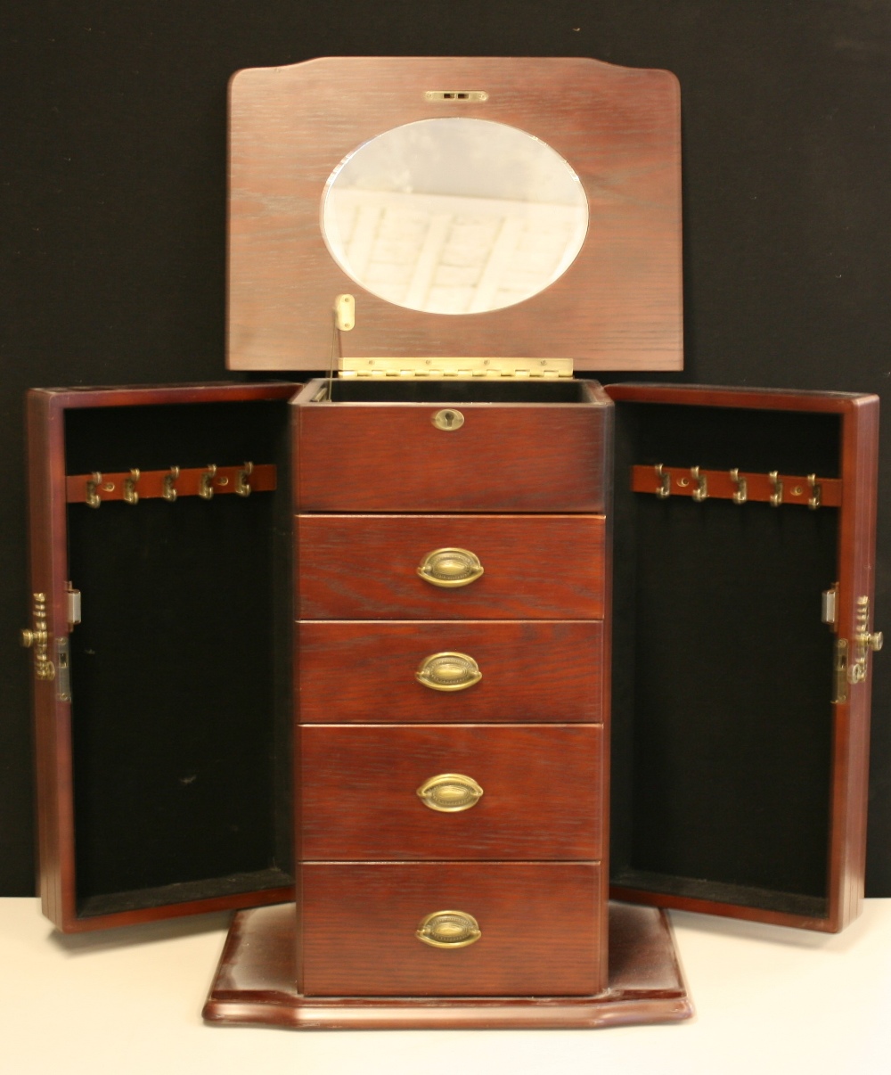 JEWELLERY CABINET - a modern musical jewellery cabinet featuring 5 drawers and 2 side partitions - Image 2 of 3