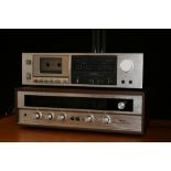 SANSUI - a Sansui stereo tuner amplifier model 210 and a Pioneer stereo cassette tape deck model