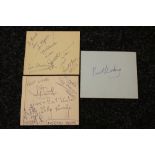 60's AUTOGRAPHS - to include a page signed by Gerry and The Pacemakers,