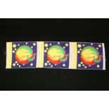 THE BEATLES BOUTIQUE - a strip of three clothing tag labels from The Beatles Apple Boutique.