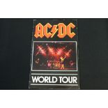 ACDC - a signed ACDC World Tour programme (Angus Young, 2 x Malcolm Young, Cliff Williams,