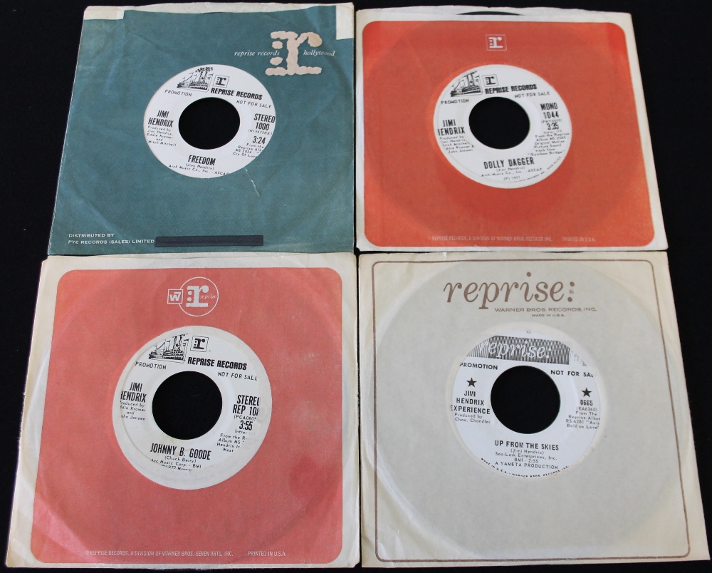 JIMI HENDRIX PROMO SINGLES - Pack of 4 x demonstration 7" singles from Buster issued on Reprise.