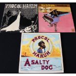 PROCUL HARUM - 3 x rare UK original Regal Zonophone pressings of the first 3 LP releases from the