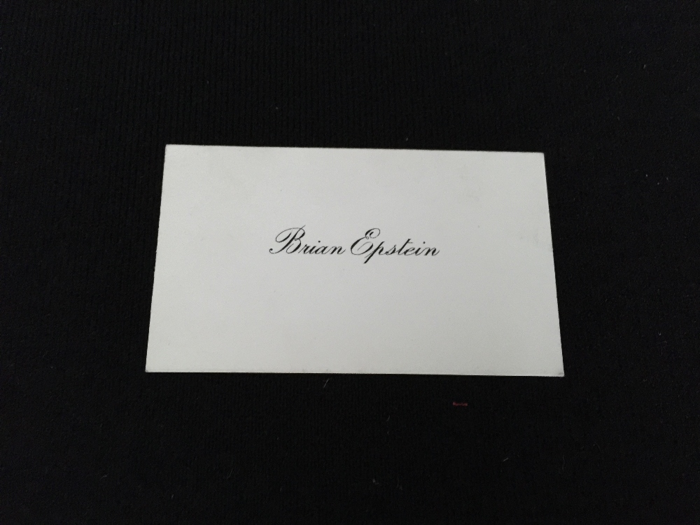 BRIAN EPSTEIN & PETER MAX - one of Brian's visiting cards along with a personally compiled folder - Image 2 of 13