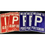 PORTISHEAD - 35 promotional posters to include 12 red "Glory Box" posters and 23 blue "Welcome to