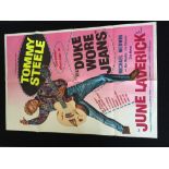 TOMMY STEELE - great looking UK quad poster for the film "The Duke Wore Jeans".