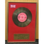 THE HONEYCOMBS - gold presentation disc award "Presented to Martin Murray & The Honeycombs for 1