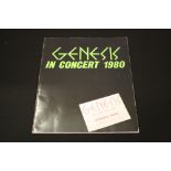 GENESIS PROGRAMME - a Genesis in Concert 1980 programme signed on the first page by the band.