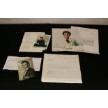 CLIFF RICHARD - WOGAN - a collection of signed memorabilia to include letters from 1988,