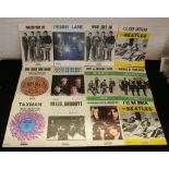 BEATLES SHEET MUSIC - a collection of 15 original pieces of Swedish Beatles sheet music from the