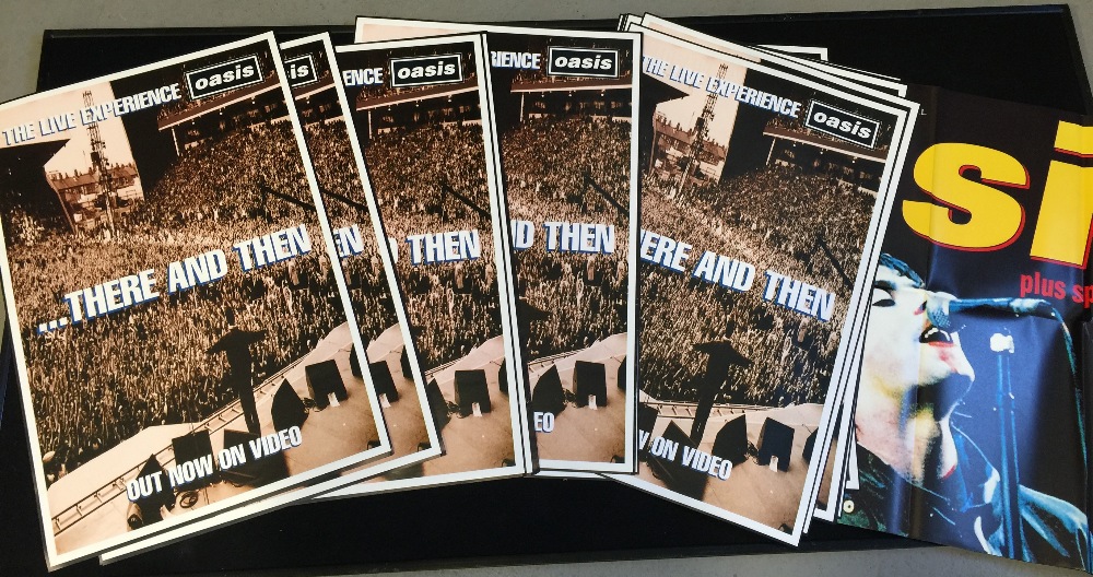 OASIS - 25 original promotional posters for "There and Then" video release plus a large Oasis at