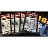 OASIS - 25 original promotional posters for "Wonderwall" single plus a large Oasis at Knebworth