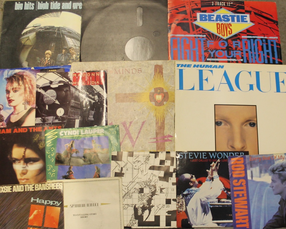 ROCK/POP - Mixed collection of 38 x LPs/12" with around 100 x 7" singles.