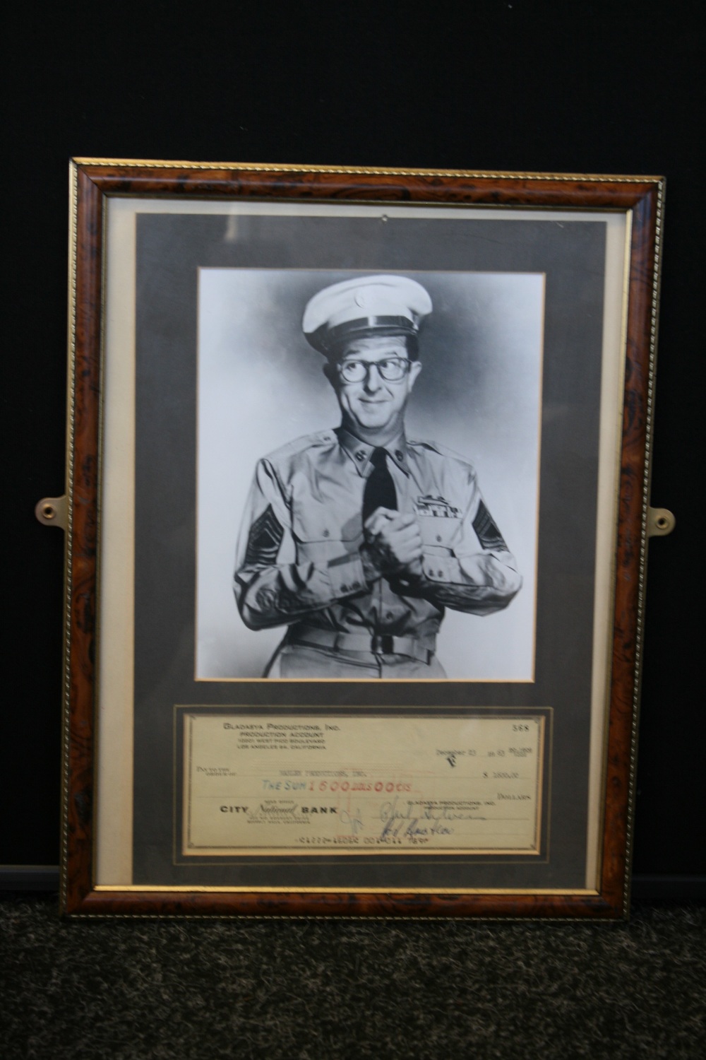 PHIL SILVERS - a card mounted signed Cit