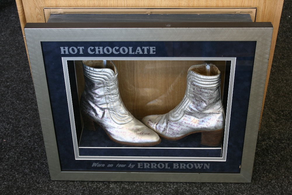 ERROL BROWN & HOT CHOCOLATE - a pair of Errol's silver platform boots which were worn by him whilst - Image 2 of 3